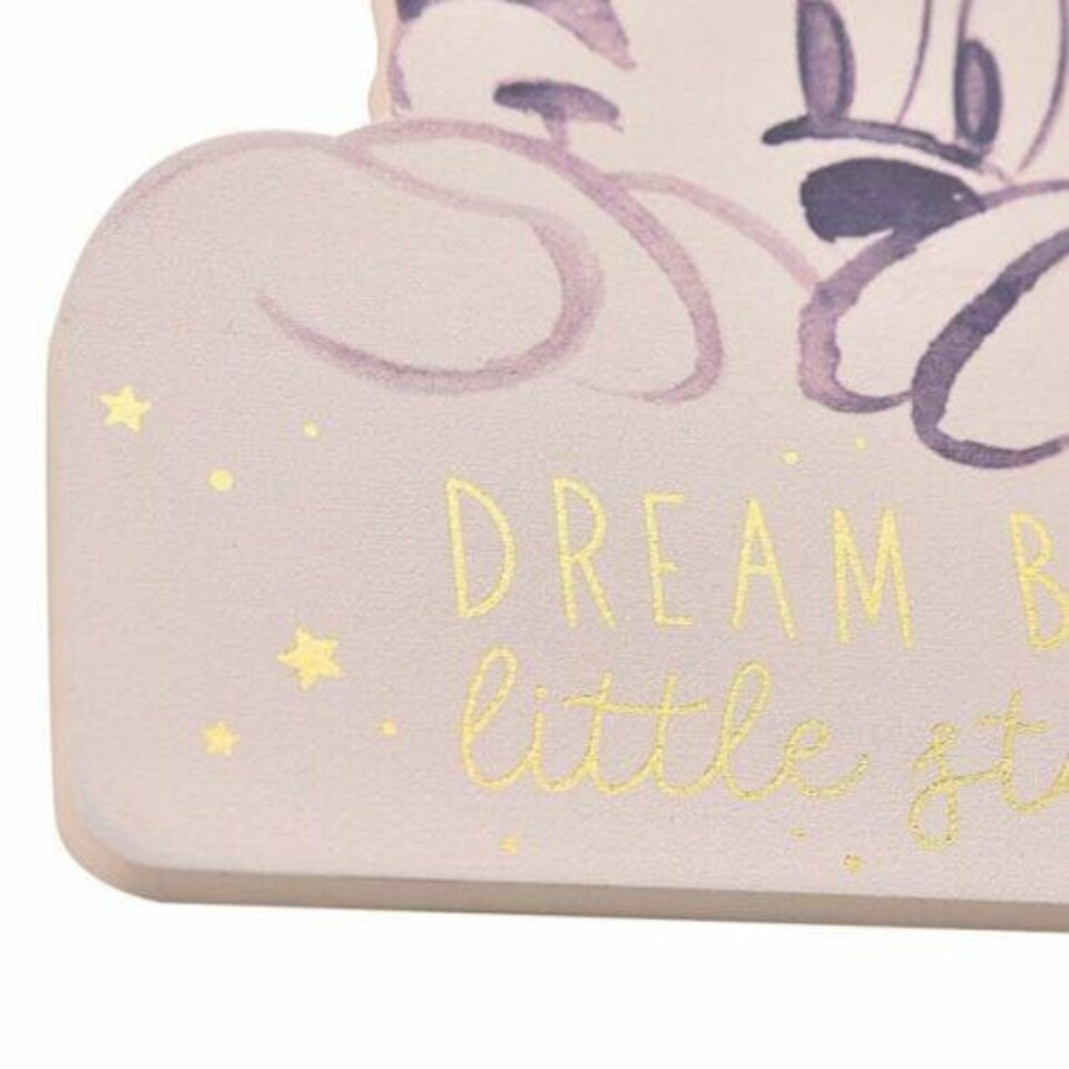 image 1 of Disney Minnie Mouse Dream Big Little Star MDF Hanging Decoration Pink
