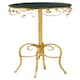 image 2 of Interiors By Premier Elegant Round Table With Black Wooden Top, Sturdy Small Table For Bedroom, Stylish Outdoor Side Table