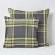 image 5 of Homescapes Grey & Yellow Tartan Pattern Cushion Cover - 60 x 60 cm | Grey | Grey & Yellow | 60 x 60 cm