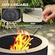 image 5 of Outsunny Portable Fire Pit, 58 cm Round Firepit with Grill Grate, Black