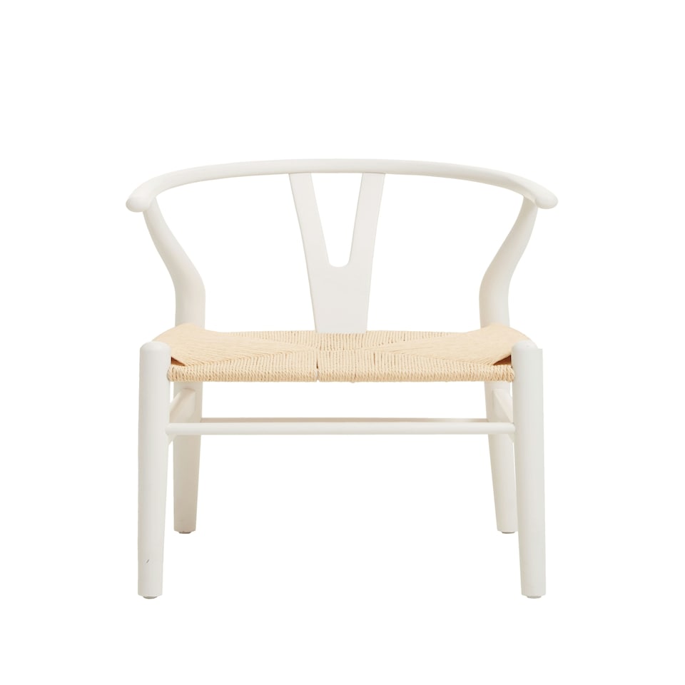 image 1 of Interiors By Premier Decent Wishbone Antique White Chair, Scandinavian Swivel Dining Chair For Dining Room, Stylish Modern Chair Cream