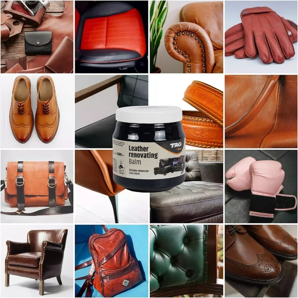 image 1 of TRG Leather Renovating Balm for Colour Restoration of Smooth Leather 300ml | Brown | Brown