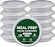 image 1 of 24oz Round White Plastic Meal Prep Containers With Lid BPA Free Food Storage Box 20pc