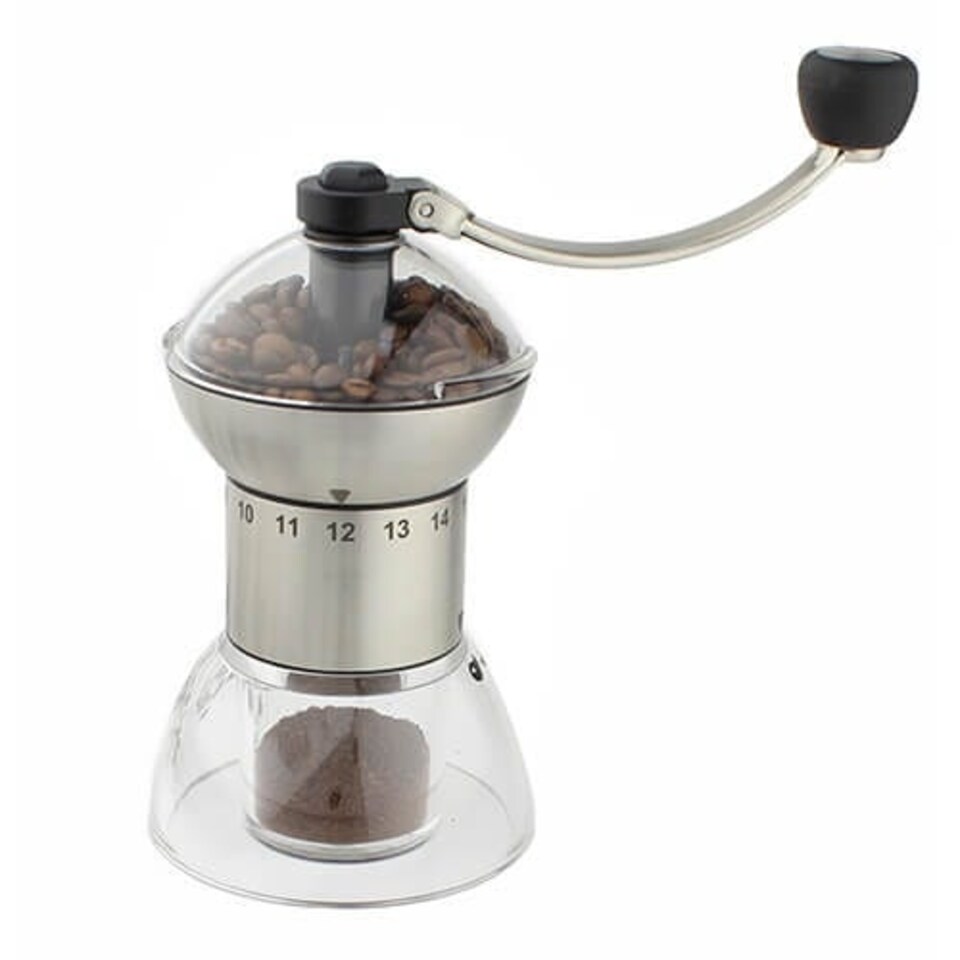 image 1 of Grunwerg Stainless Steel and Acrylic Adjustable Coffee Grinder
