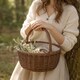 image 6 of Wickerfield Wicker Picnic Shopping Basket with Handle and Built-in Liner (Large)