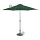image 1 of VonHaus Steel Parasol Dark Green 2.7m & Base Set (12kg) Green | Black