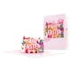 image 1 of Colorful Ink Stripes 3D Pop Up Happy Easter Card