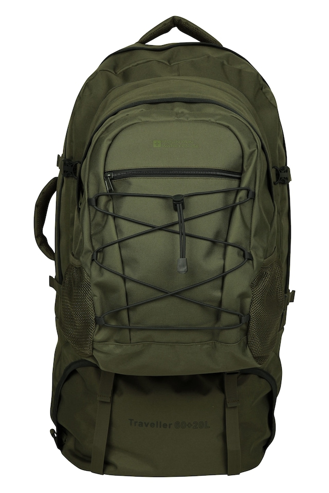 image 1 of Mountain Warehouse Traveller 60L Rucksack Detachable 20L Daypack Durable Travel Backpack