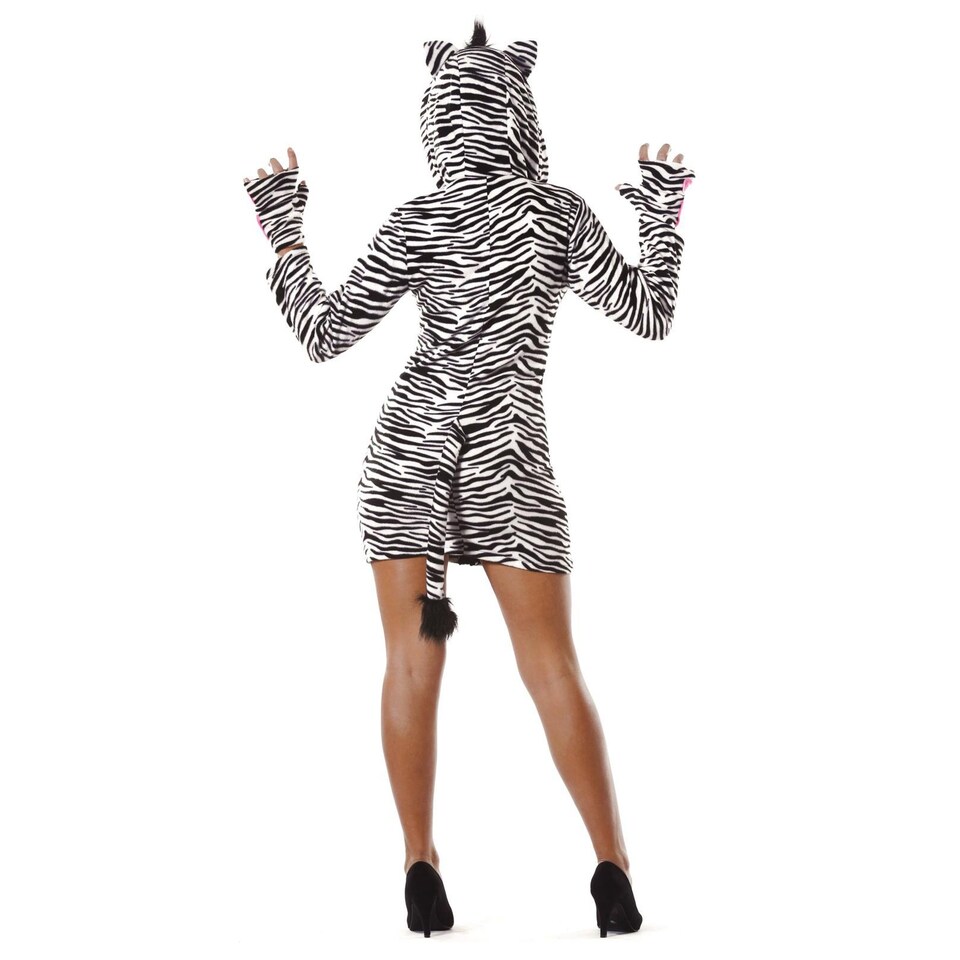 image 1 of Fiestas Guirca Womens/Ladies Zebra Costume Set | White | White/Black | M | 1