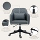 image 7 of Vinsetto Microfiber Office Chair, Desk Chair, Makeup Vanity Chair with Massage Lumbar Pillow and Rolling Wheels for Bedroom and Home, Grey