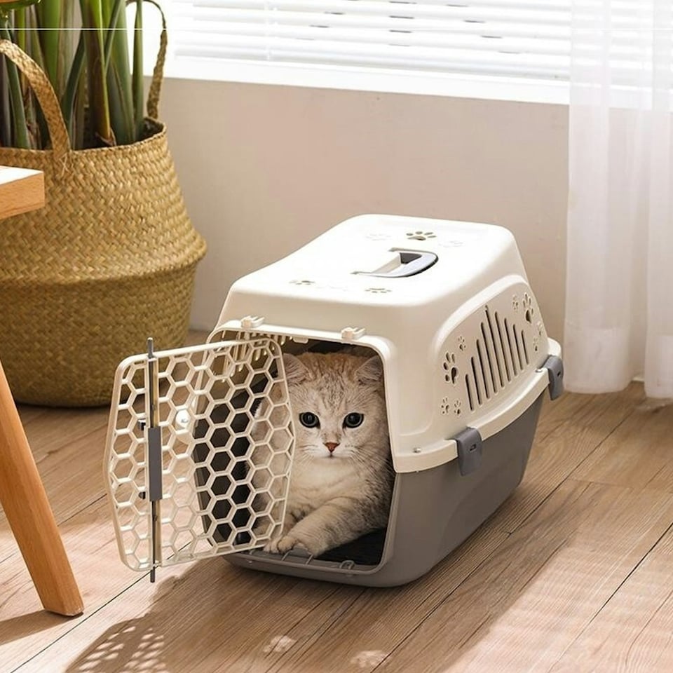 image 1 of Living and Home Portable Hard-Sided Pet Travel Carrier