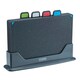 image 1 of Cooks Professional Index Chopping Board Set | 4-Piece Non Slip in Dark Grey | Durable and Easy Clean