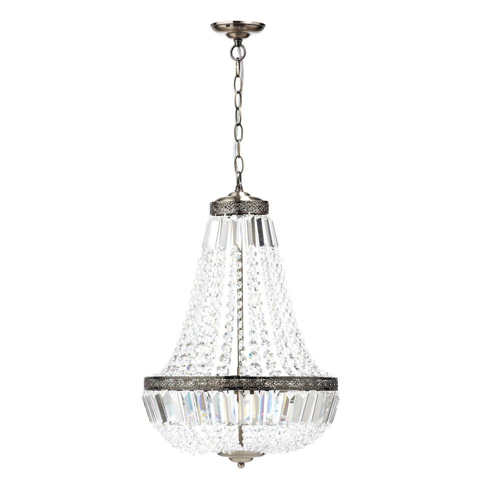 image 1 of BHS Esmeralda 4 Light Pendant, Brass