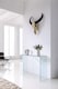 image 4 of Crystal Large Stylish Curved Glass Hallway Console Table | Clear | Clear