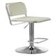 image 2 of Interiors by Premier White Seat And Chrome Base Bar Stool, Adjustable Height Kitchen Bar Stool, Footrest Swivel Barstool