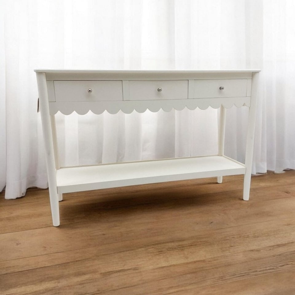 image 1 of 3 Drawer Side Table - L40 x W120 x H80 cm White