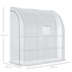 image 5 of Outsunny Walk-In Lean to Wall Greenhouse w/Window&Door White