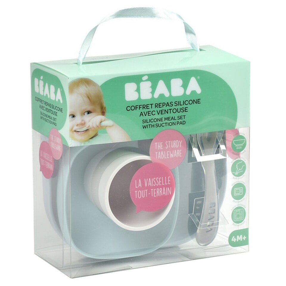 image 1 of Béaba Silicone Meal 4pcs Set Jungle Mist