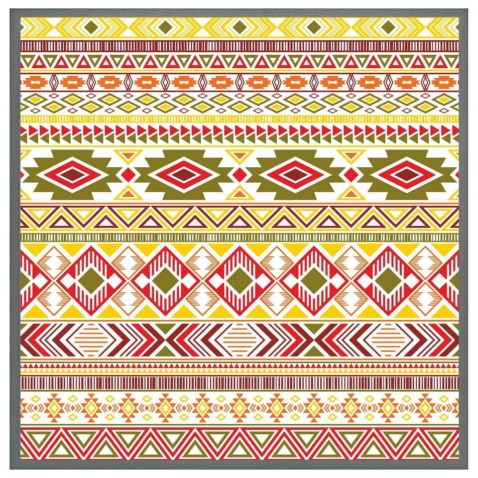 image 1 of Aztec american indian pattern (Picture Frame) Black | XS