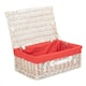 image 6 of 45cm Wicker Picnic Basket with Lining Grey | Grey | One Size