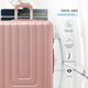 image 3 of Flight Knight Premium Lightweight Suitcase - Built-in Side Lock with USB Port - 8 Spinner Wheels - Hard Shell Carry On Or Check in Luggage 100 Airlines Approved Pink | Rose Gold | Large