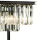 image 2 of Interiors by Premier Iron and Crystal Table Lamp Black
