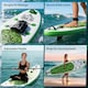 image 6 of HOMCOM Inflatable Stand Up Paddle Board, 10' x 30' x 4', Non-Slip SUP, with ISUP Accessories, Hand Pump, 3 Fins, Adj Paddle for Youth Adult Beginners and Experts | Green | Green