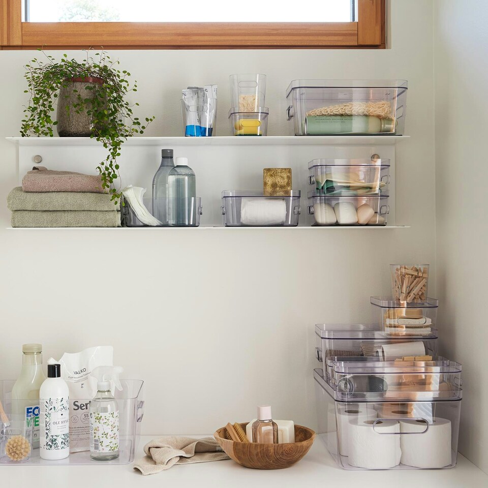 image 1 of SmartStore Compact Clear Storage Box Transparent & BPA Free, Large - 15.4 Litres