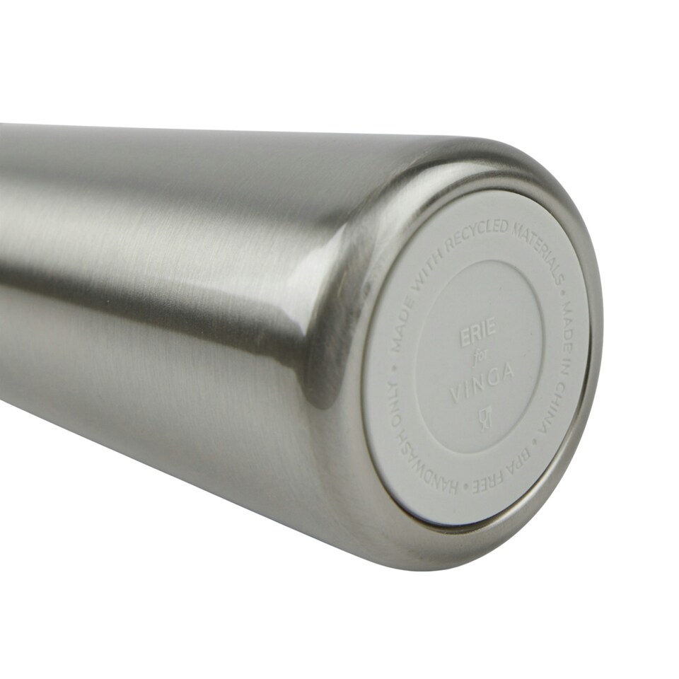 image 1 of Vinga Erie Recycled Stainless Steel 450ml Water Bottle - Silver - One Size Silver | One Size