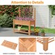 image 10 of COSTWAY Wooden Planter Box Raised Garden Bed Brown Brown