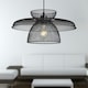 image 6 of First Choice Lighting Set of 2 Cassidy Three Tier Black Mesh Ceiling Pendant Lights Black