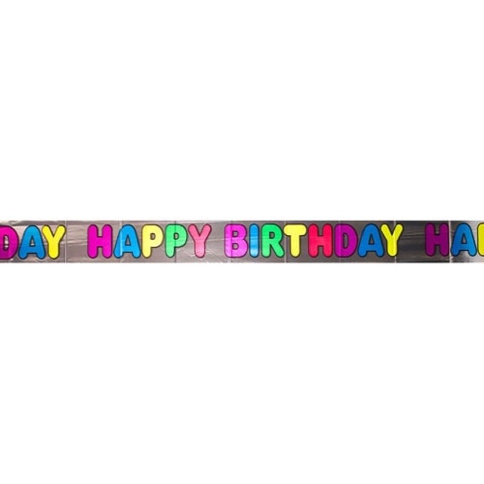 Happy Birthday Foil Banner - 12 Ft / 366cm