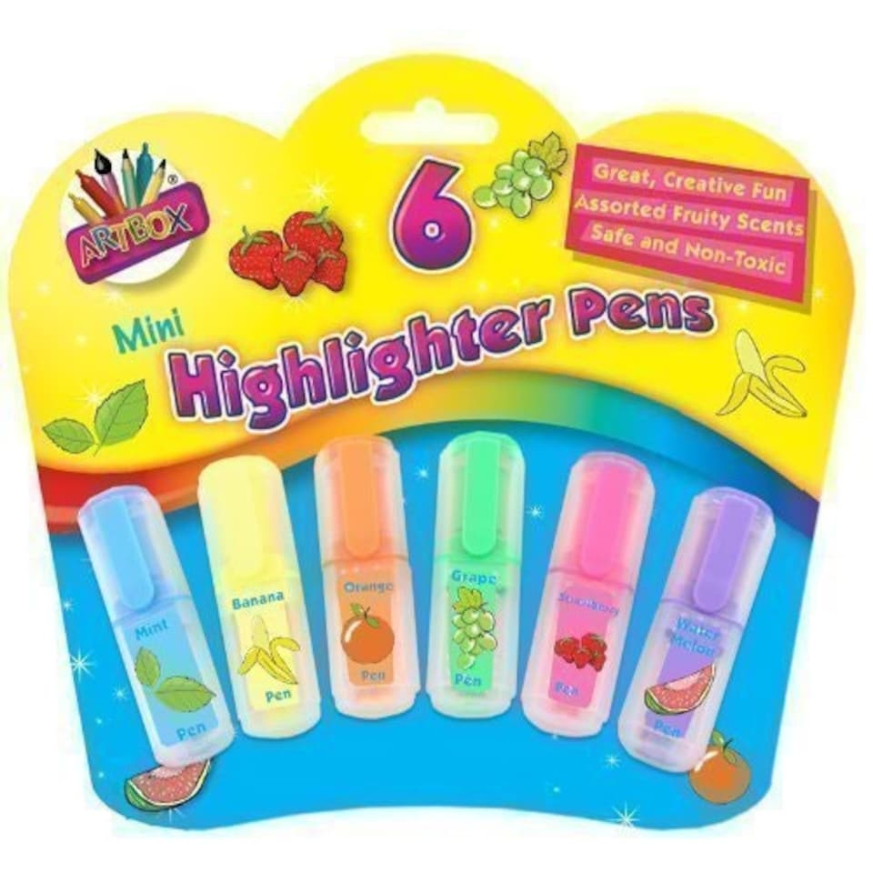 image 1 of Just Stationery Scented Mini Highlighter (Pack of 6)
