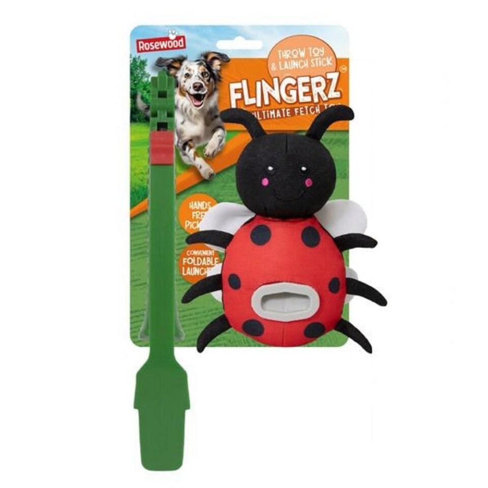 image 1 of Rosewood Flingerz Ladybird Throw Toy