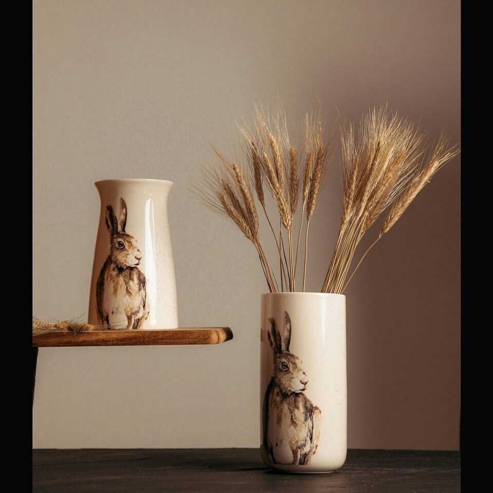 image 1 of Meg Hawkins Tall Ceramic Vase - Hare