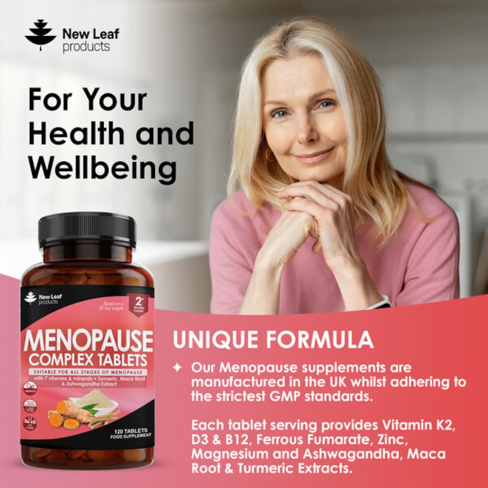 image 1 of Menopause Supplements + Turmeric & Ashwagandha