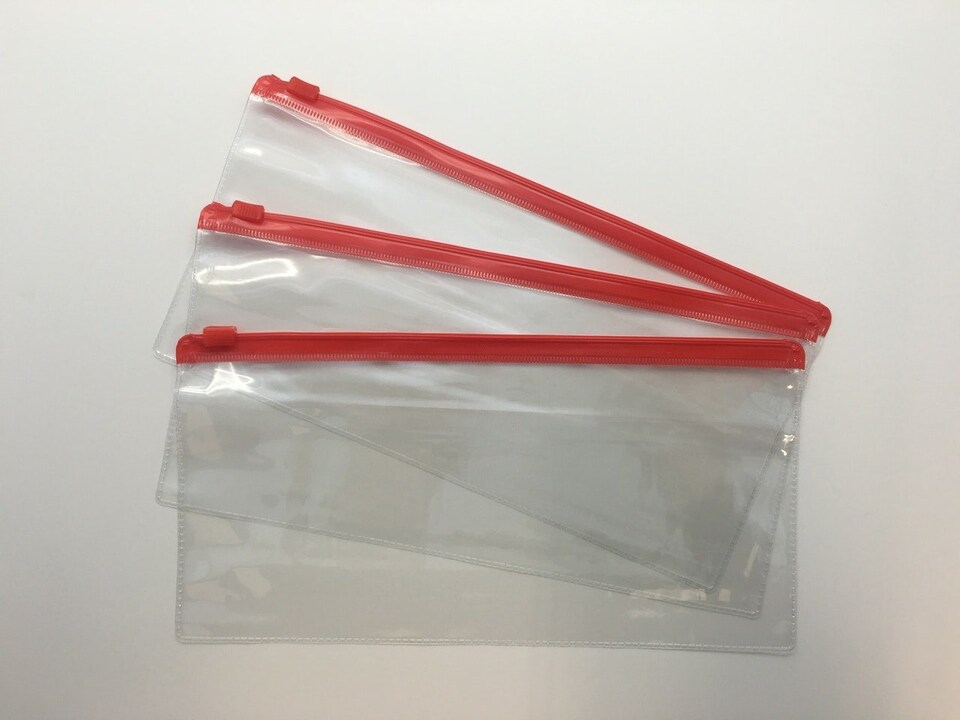 image 1 of Pack of 12 DL Red Zip Zippy Bags - Janrax 708513