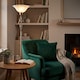 image 2 of Classic Knot Twist Floor Lamp Uplighter in Antique Brass | Gold
