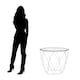 image 4 of Tempered Glass and Chrome Hexagon End Table,Geometric Chrome Finish Small Side Table,Glass Top Side Table Silver