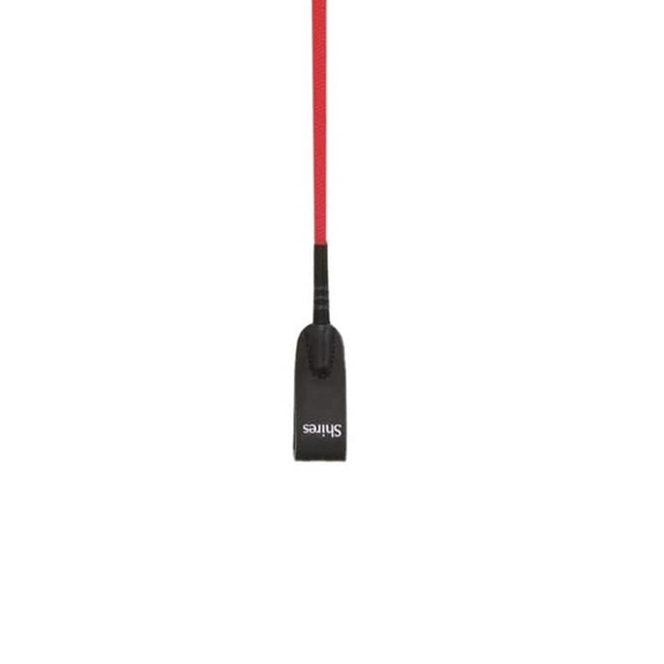 image 1 of Shires Plain Leather Horse Dressage Whip - Red - 26.5in