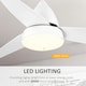 image 4 of HOMCOM Reversible Ceiling Fan with Light, 3 Blades, Mount Lighting Fan, White