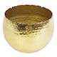 image 1 of Large Metal bowl 22 x 17cm Hammered Gold Colour - Curvy Edge | Gold