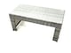 image 4 of Fimous Outdoor Garden Furniture Set 8 Pieces Rattan Sofa Set with Coffee Table 2 Big Footstools Side Table Dark Grey Mixed