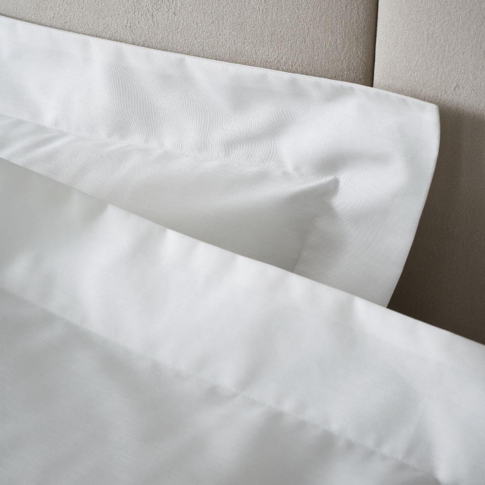 image 1 of Bianca 180 Thread Count Egyptian Cotton Oxford Pillow case | White | One Size