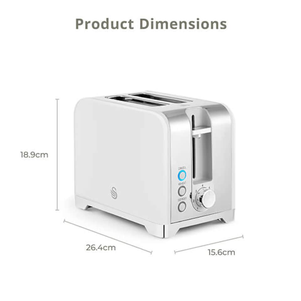 image 1 of Swan Solace White 2 Slice Toaster