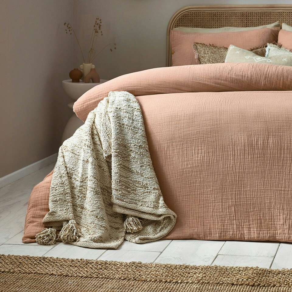 image 1 of Yard Lark Muslin Cotton Super King Duvet Cover Set