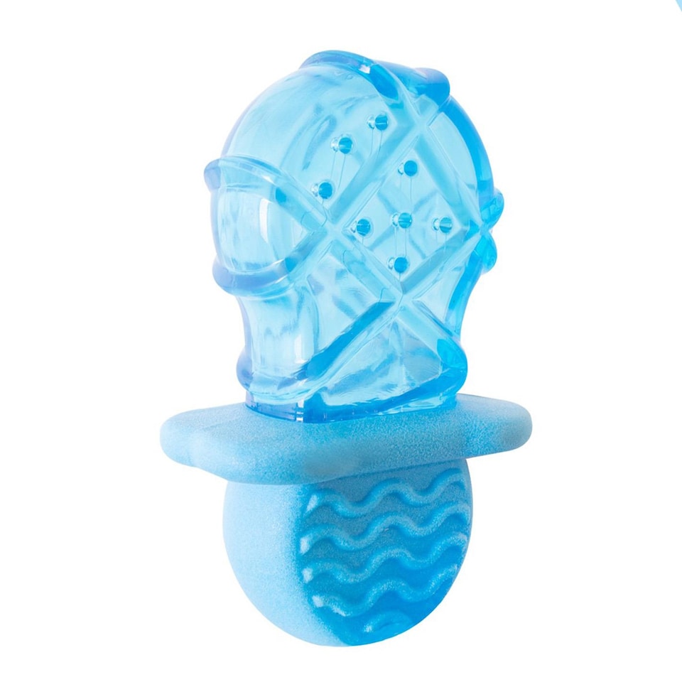 image 1 of Dummy Shaped Summer Cooling Pet Toy - Dog Puppy Teething Chew Outdoor Play Freezable Durable Rubber Hydrating Teether Frozen