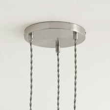 ValueLights Shaw Cluster Drop 3 Way Brushed Chrome Adjustable Pendant Ceiling Light Chrome