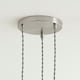 image 1 of ValueLights Shaw Cluster Drop 3 Way Brushed Chrome Adjustable Pendant Ceiling Light Chrome