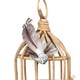 image 1 of Decorative Silver Fantasy Bird With Clip - 15cm